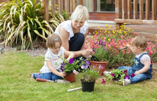 Beautiful outdoor space maintained by gardening services in Winchmore Hill