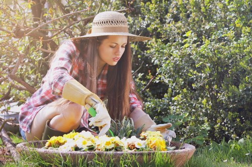 Safe use of gardening tools during routine maintenance work